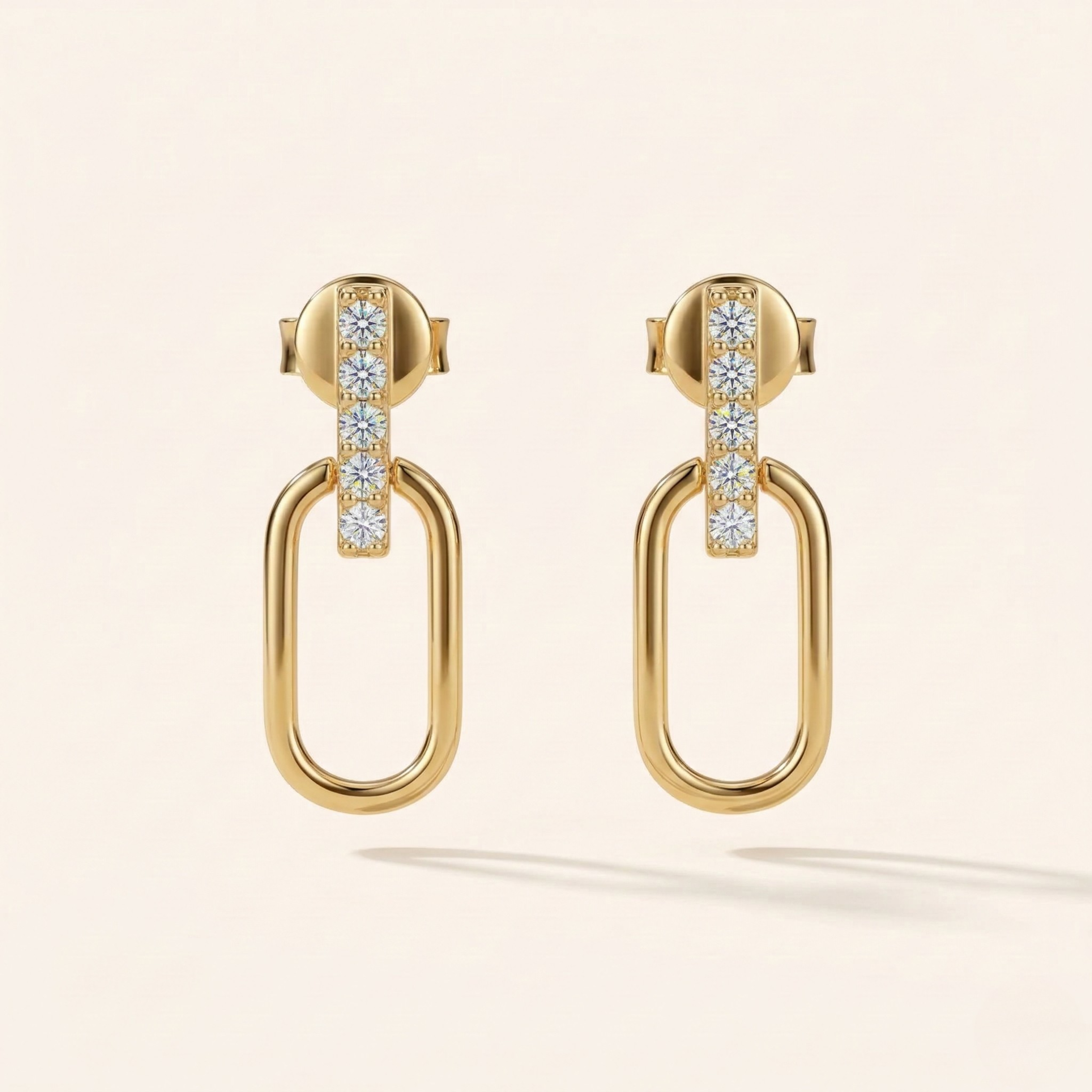 Boucles d'Oreilles Pendantes Najwa Moissanite