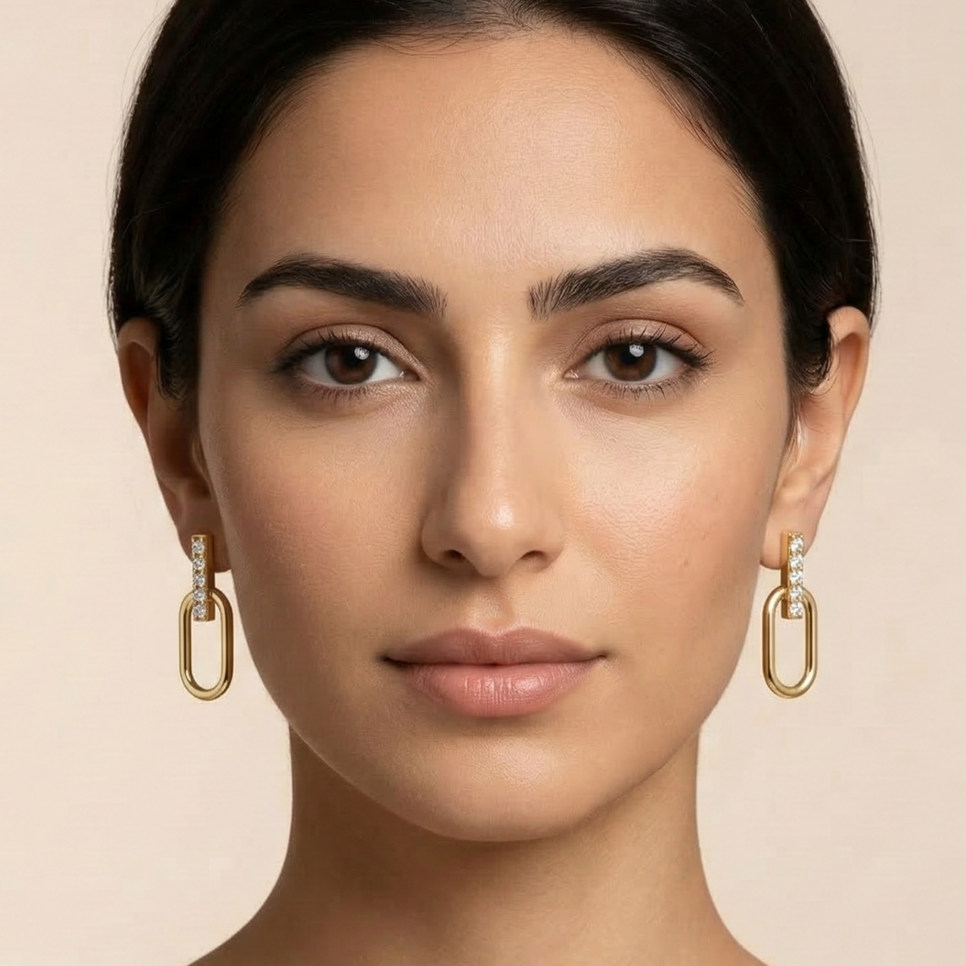 Boucles d'Oreilles Pendantes Najwa Moissanite
