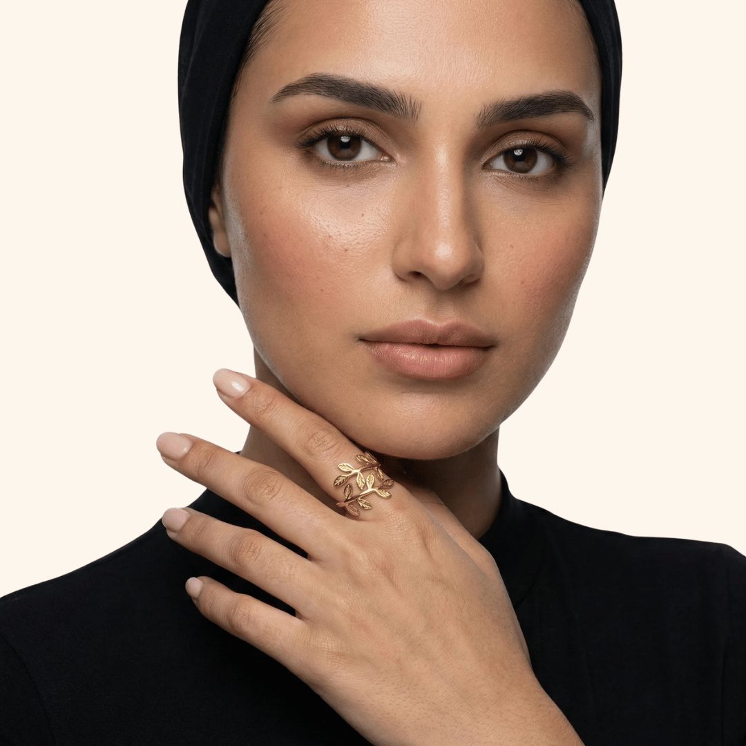Bague Noor Palestine Feuille d'Olivier
