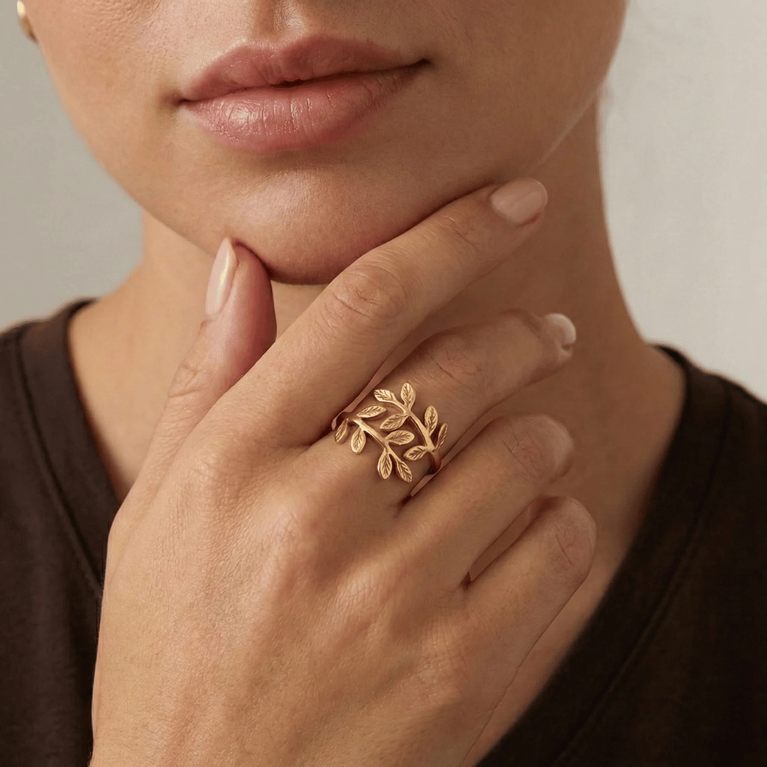 Bague Noor Palestine Feuille d'Olivier