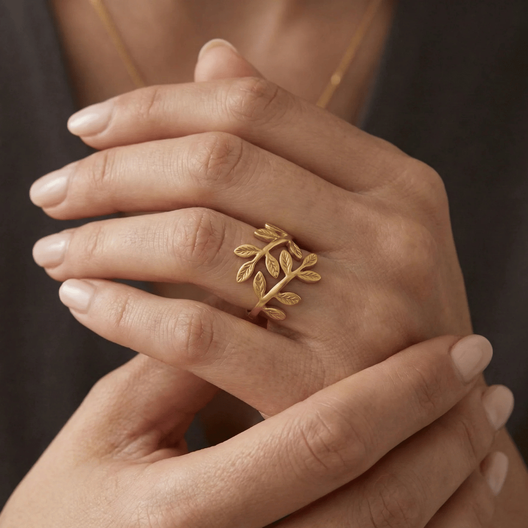 Bague Noor Palestine Feuille d'Olivier
