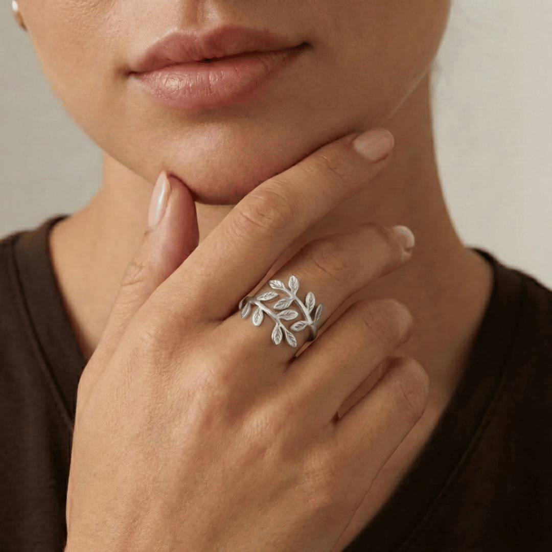 Bague Noor Palestine Feuille d'Olivier